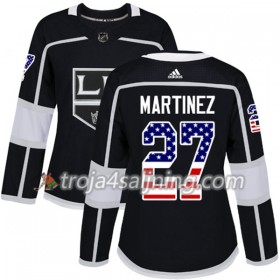 Los Angeles Kings tröja Alec Martinez 27 Adidas 2017-2018 Svart USA Flag Fashion Authentic - Dame NHL Tröjor